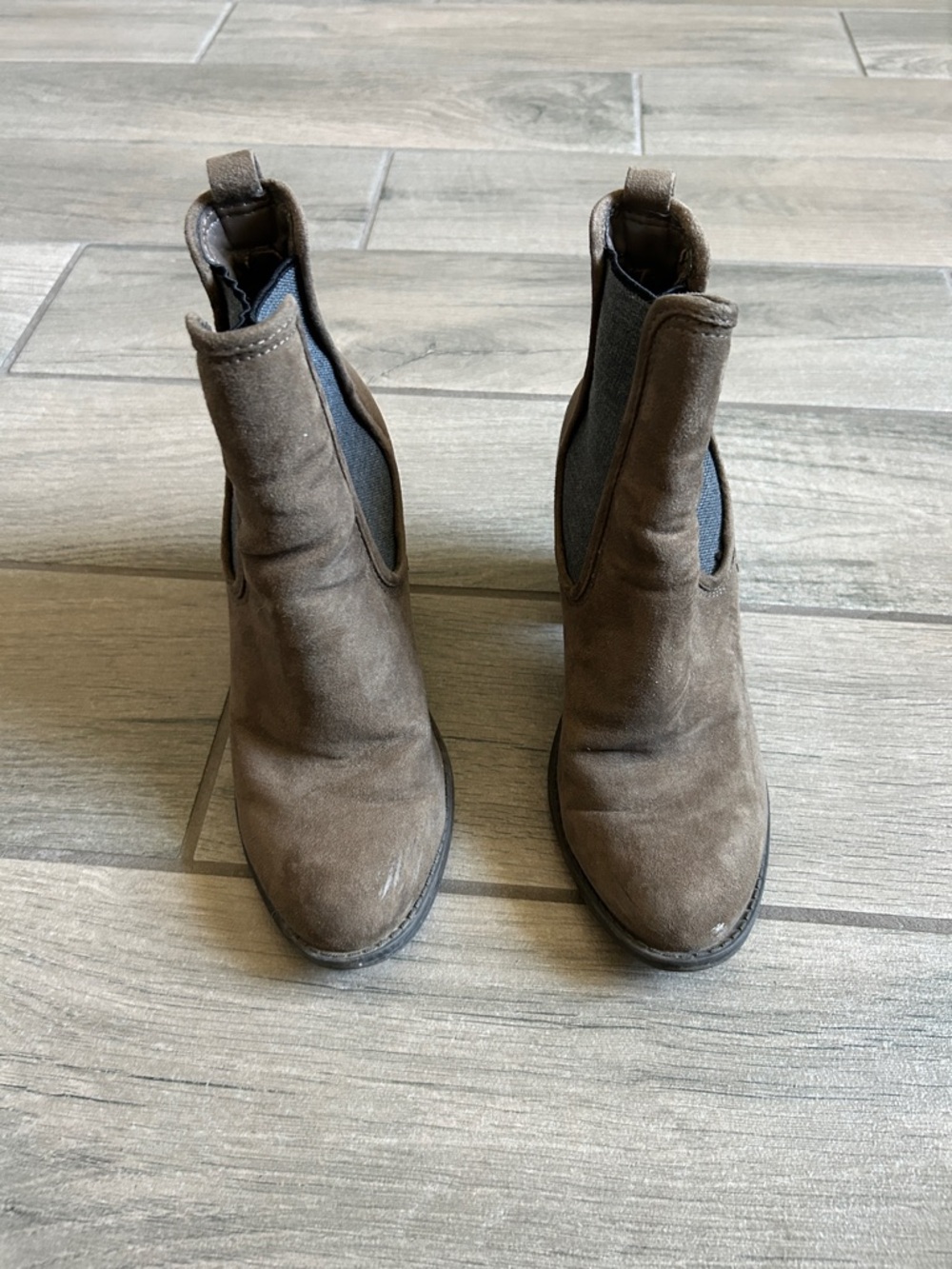 Merona Brown Suede Chelsea Ankle Boots